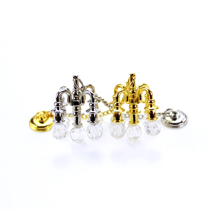 

1Pcs 1/12 Dollhouse Furniture Chandelier Light Model Kid Pretend Play Toy Kid's Simulation Mini Crystal Lamp