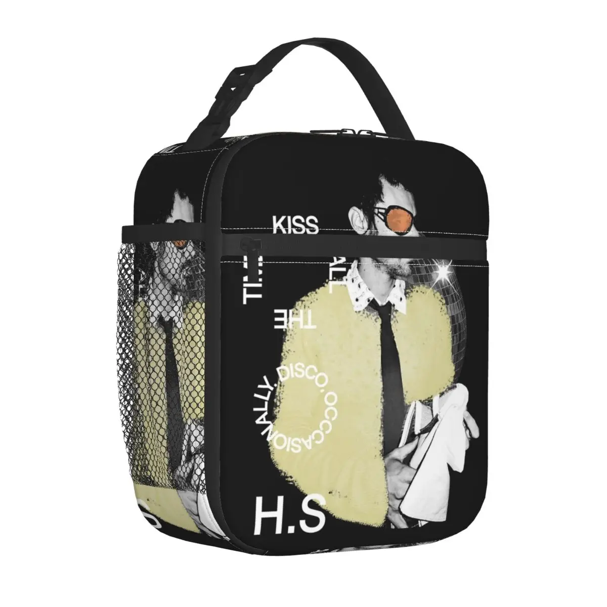 해리 스타일스 Kiss All The Time Disco 가끔은 단열 처리된 도시락 가방 보관용 식품 상자 재사용 가능한 쿨러 보온 도시락 상자