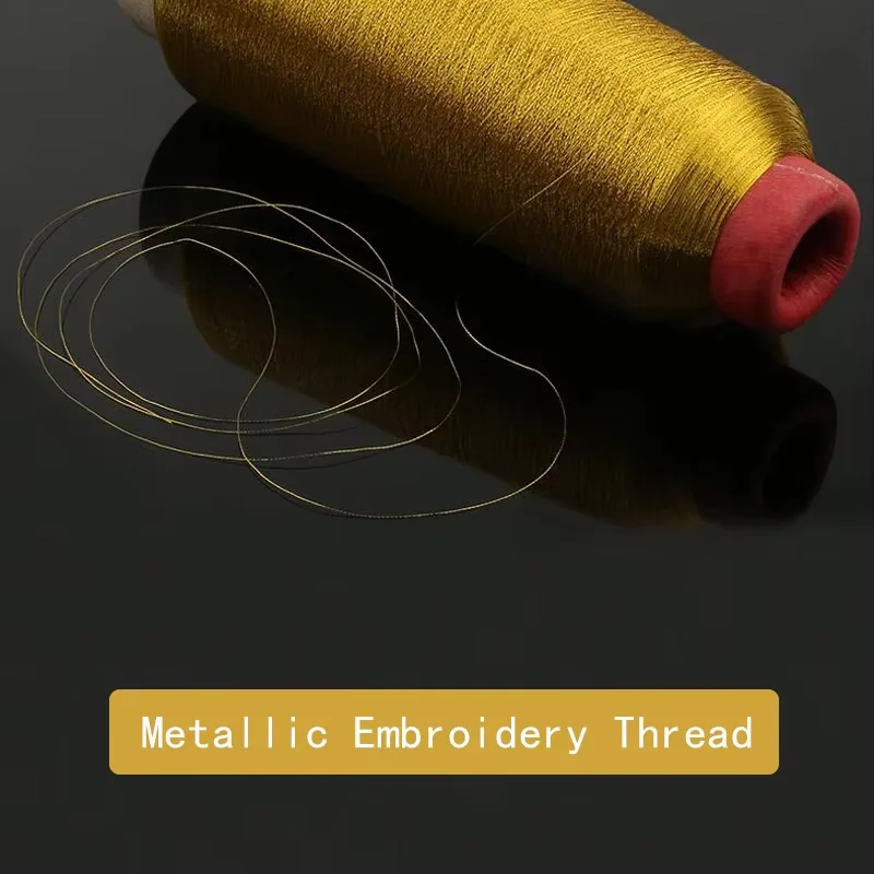 Metallic yarn 1Pcs 3200M/Roll Metallic Embroidery Crochet Knitting Yarn Cross Stitch
