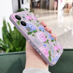 Elegant Hydrangeas Phone Case - Artistic Floral Design for Y33T(Y33S) (Light Purple)