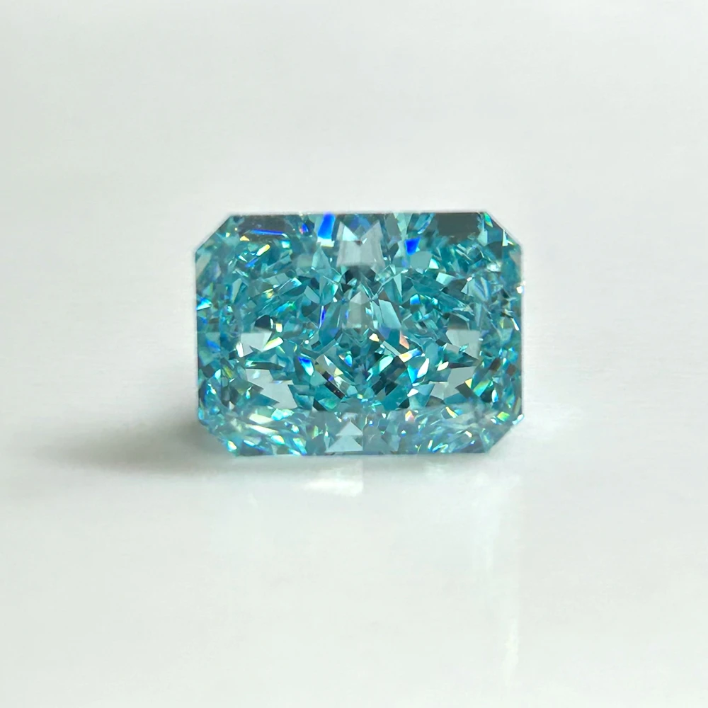 Meisidian 5x7mm~13x18mm GEMS New Products Hand Make CZ Diamond 8 Carat Octagon Iced Crushed Cut Cubic Zirconia Gemstone