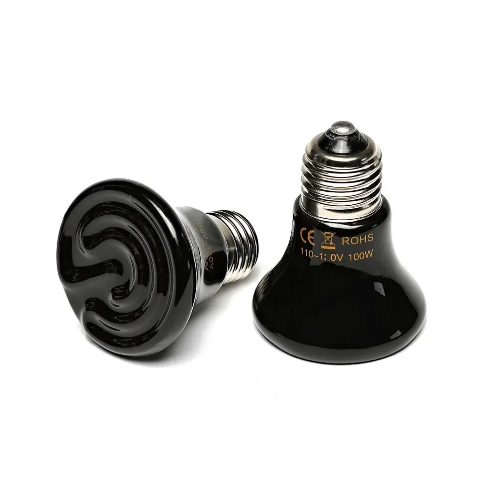 Reptile Infrared Ceramic Heating Lamp 110V 220V Heat Emitter Light Bulb 25W 50W 75W 100W reptile heating lamp,reptile light bulb,reptile lamp bulb,heating lamp bulb