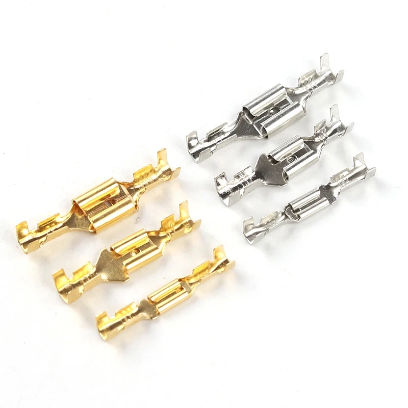 2.8mm 4.8mm 6.3mm plug spring female spade cold crimping terminal connector car speaker wire connector set 100-piece