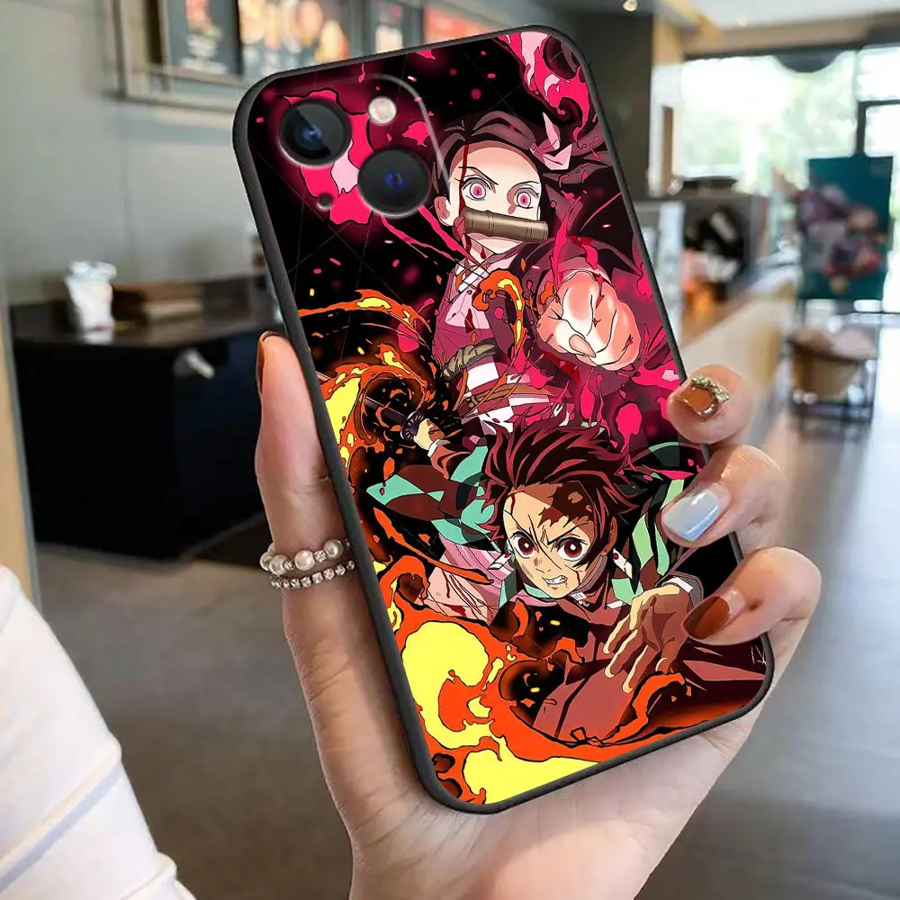 TanjiRo Nezuko Demon Slayer funda de teléfono para Apple 16 iphone