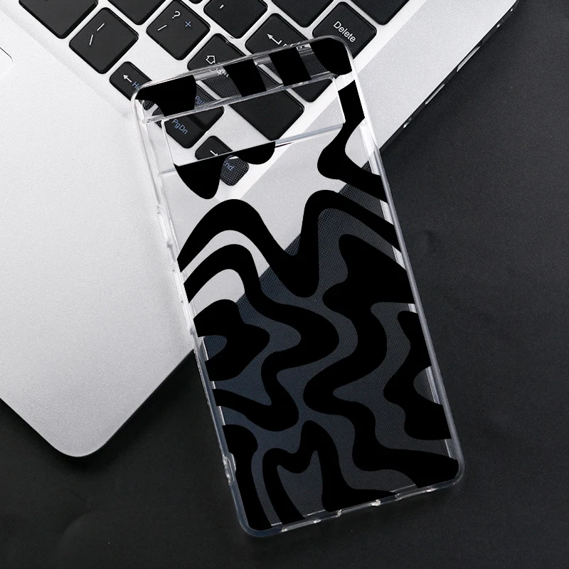 Fashionable Zebra Stripe Pattern Transparent Soft Phone Case