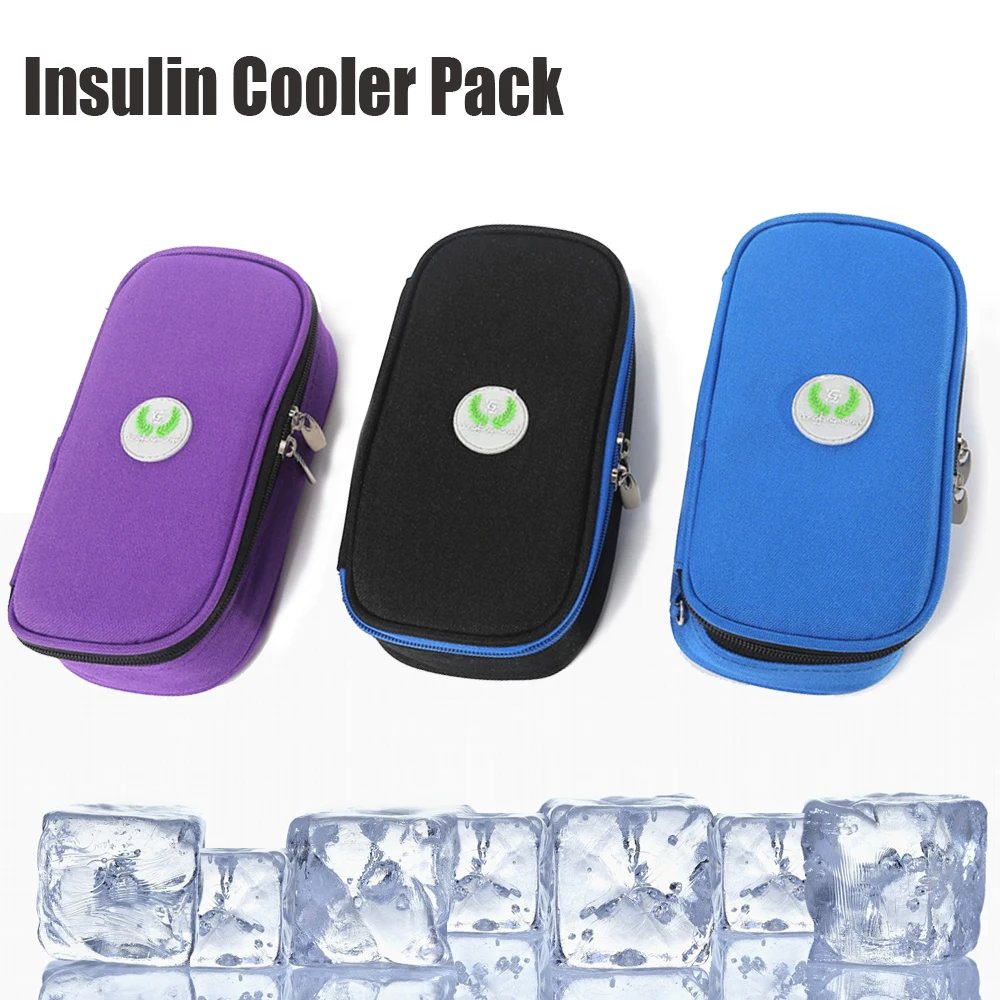 

Portable Oxford Cloth Insulin Glaciated Cold Storage Bag Medicine Travel Pocket Cooler Bag Pack Drug Freezer for Diabetes pill