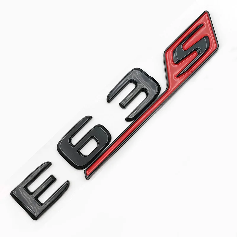 3D ABS Chrome Black E63 S Logo E63S Emblem Letters Sticker Car Trunk Badge For E63S Accessories