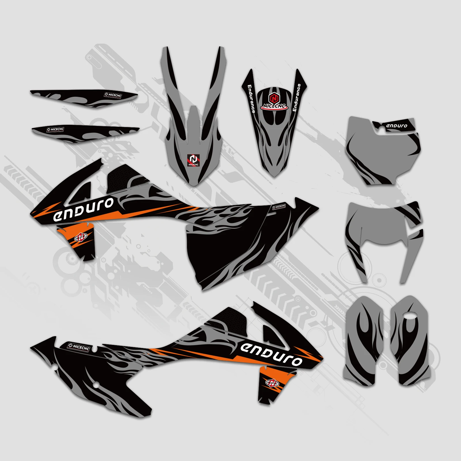 Für KTM EXC 300 EXC 250 EXCF 350 EXC450F XC 300 XCF 350 450 2017 2018 2019 Motocross Grafik Hintergrund Aufkleber Aufkleber Anpassen – Detail 5