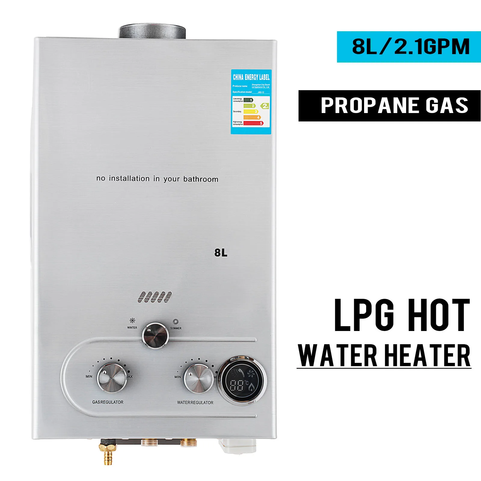 Stainless Steel Water Heater Tank | Home Appliances Lpg Water Heater - 8l  Hot Water - Aliexpress