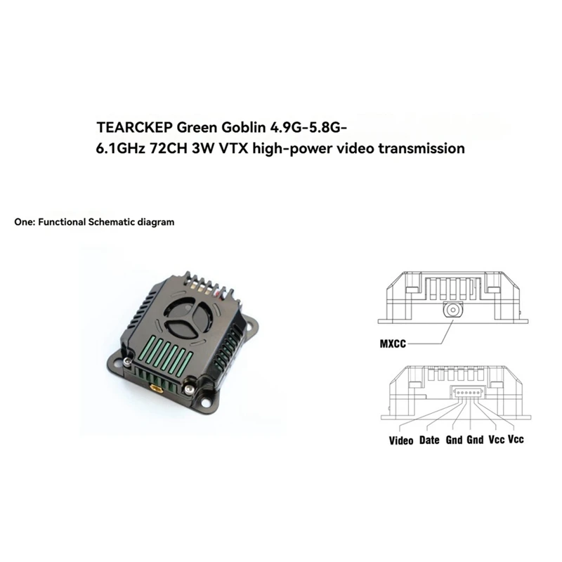 4.9/5.8G/6GHz 72CH 3W VTX 전환 가능 비디오 송신기(안테나 포함) FPV 장거리 레이싱 드론-A86Z용 TBS 프로토콜