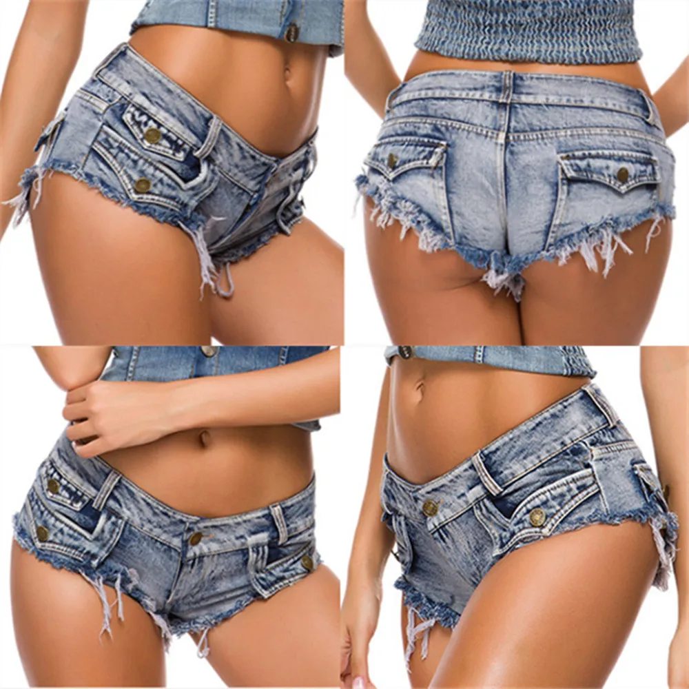 Hot Sexy Jeans Shorts Women Front Back Zipper Jeans High Waist Shorts Night  Club Womens Sexy Shorts Lace Patch - Etsy