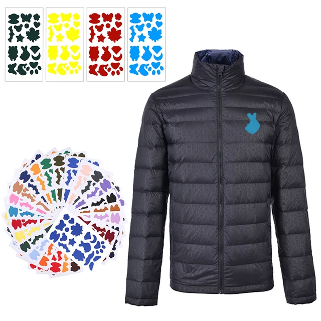 10 Color Down Jacket Patch Pastes Free of Cutting Self-adhesive Clothes  Cartoon Repair Subsidies Free