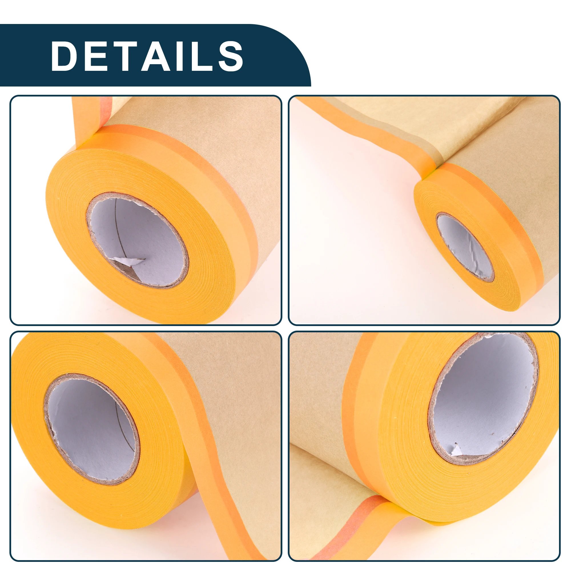X Autohaux 15M Long 10/15/30/45/50/55/60cm Width Car Paint Masking Film Protective film Pre-Taped Masking PE Film Kraft Paper