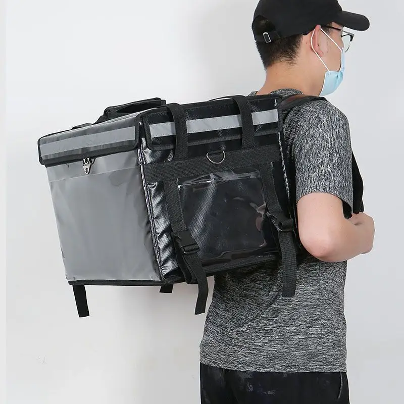 43L Shoulder Locks Insulated  Refrigerating Cabin Waterproof Takeout Cabinet Food Delivery Container Delivery Box 3
