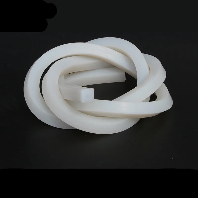 5mm x 5mm/10mm/15mm/20mm/30mm High Temperature Resistant Solid Silicone Rubber Sealing Strip Weatherstrip