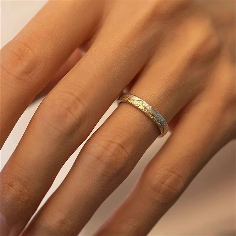 남자 반지  주얼리 조정 가능한 유행 골드 마운틴 디자인 반지 남성 검지 손가락 액세서리