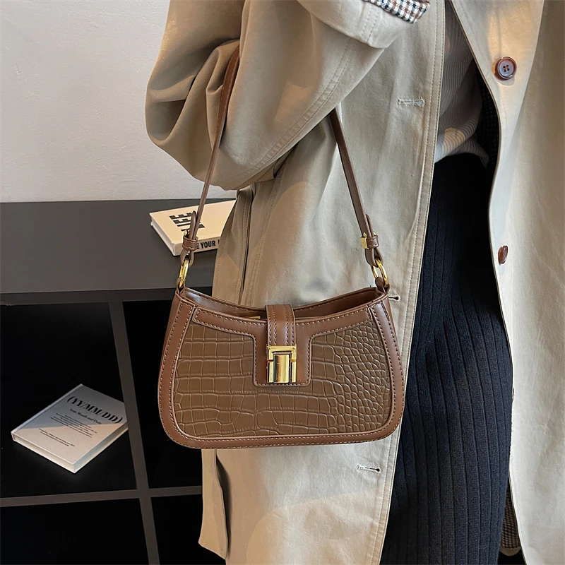 2022 Burminsa Luxury Designer Letters Small Women Handbags Trend Fashion  Brand Vintage Twist Lock Ladies Shoulder Crossbody Bags - AliExpress