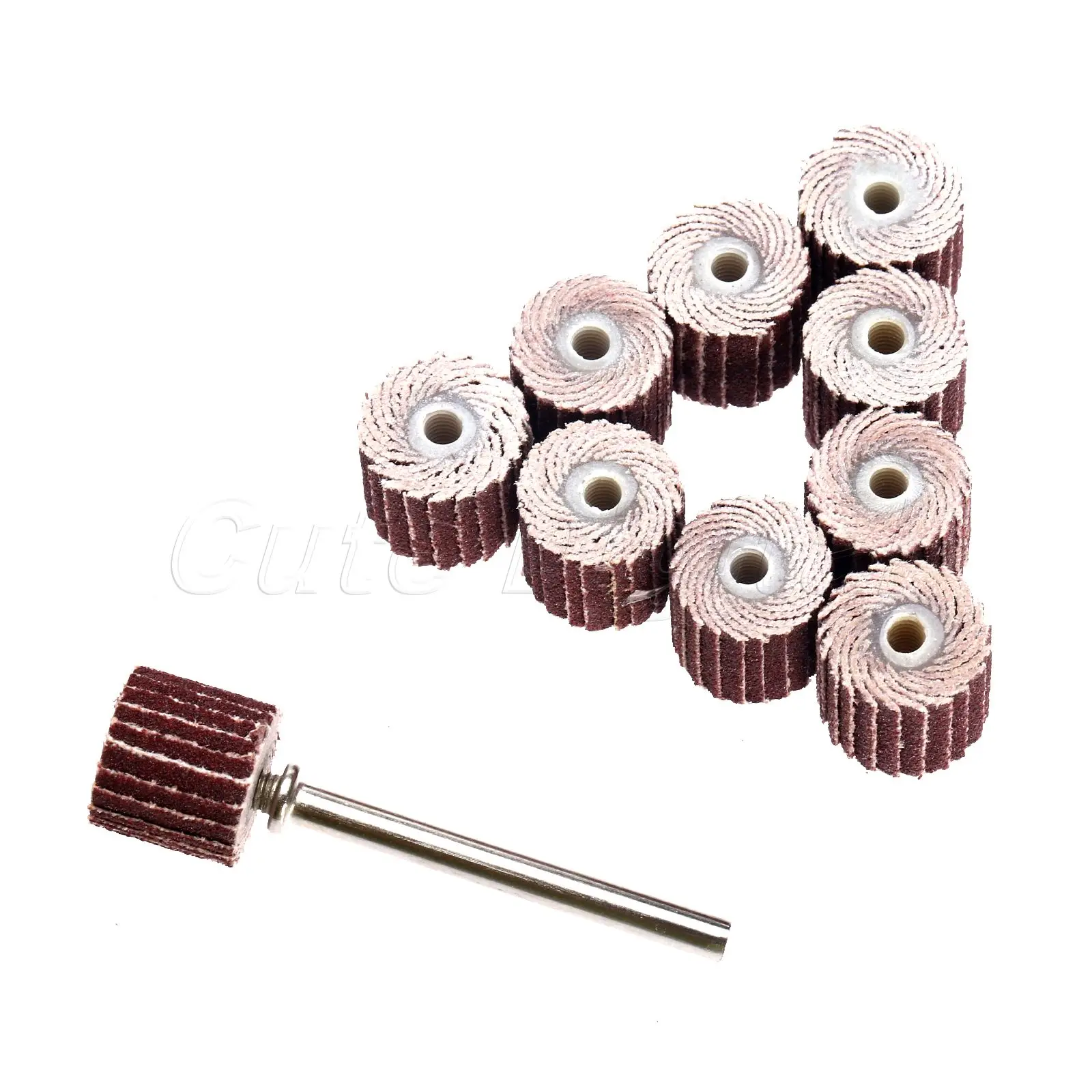 DRELD 10Pcs Dremel ׼ 240-׸  ÷ ũ ׶ε  ÷  귯,  Ÿ  10 x 10x 3mm