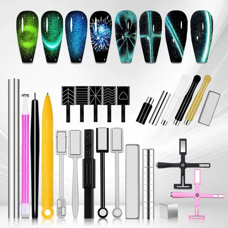 Magnetic Nail Art Tools Nail Art Cat Magnetic Stick For 3D Cat Eye Gel Painting UV Gel Polish Round Square Manicure