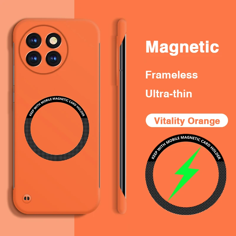 Sleek Magnetic No-Border Phone Case with Camera Protection