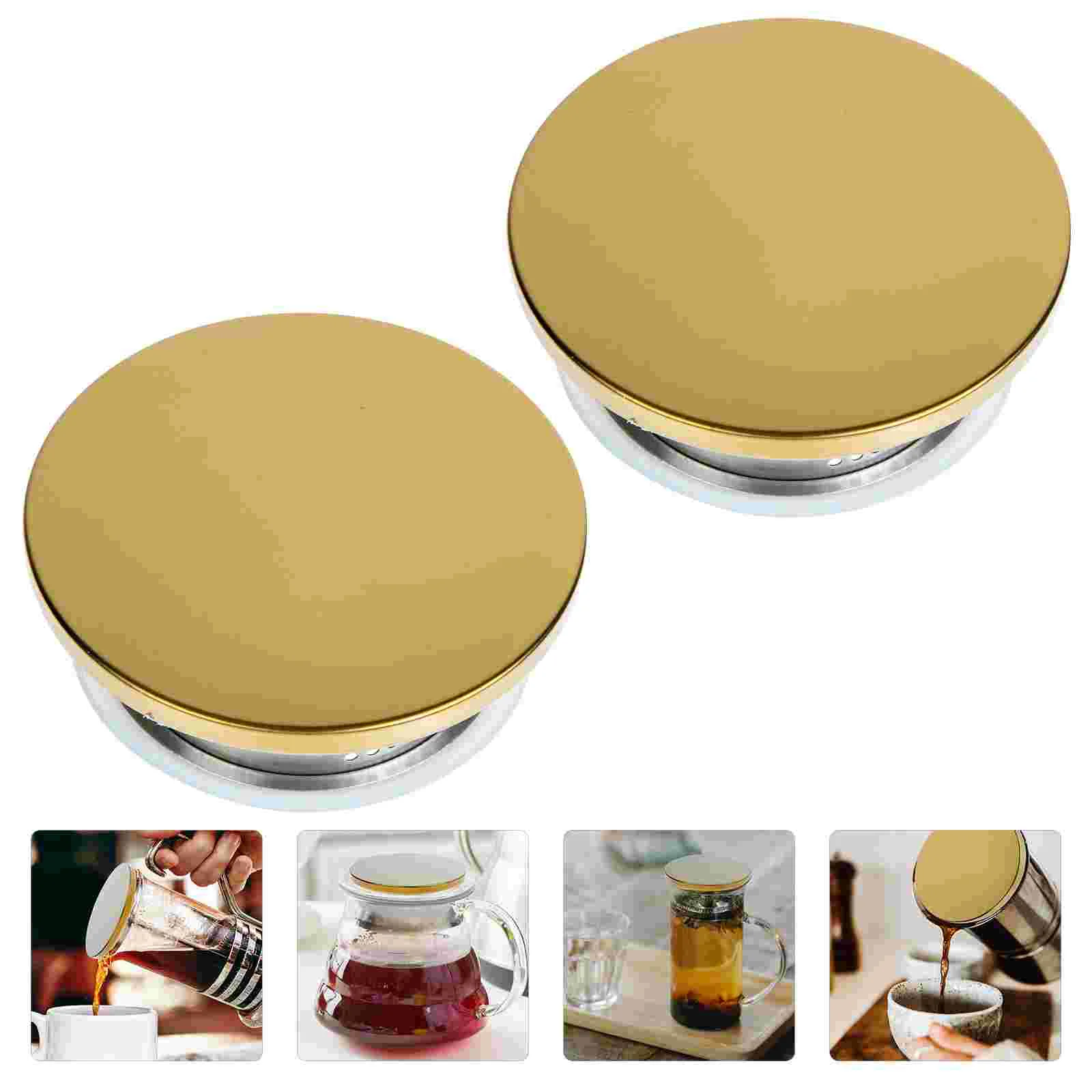 

2pcs Stainless Steel Pitcher Lid Replacement Pitcher Cover Household Jug Cover Jug Accessory