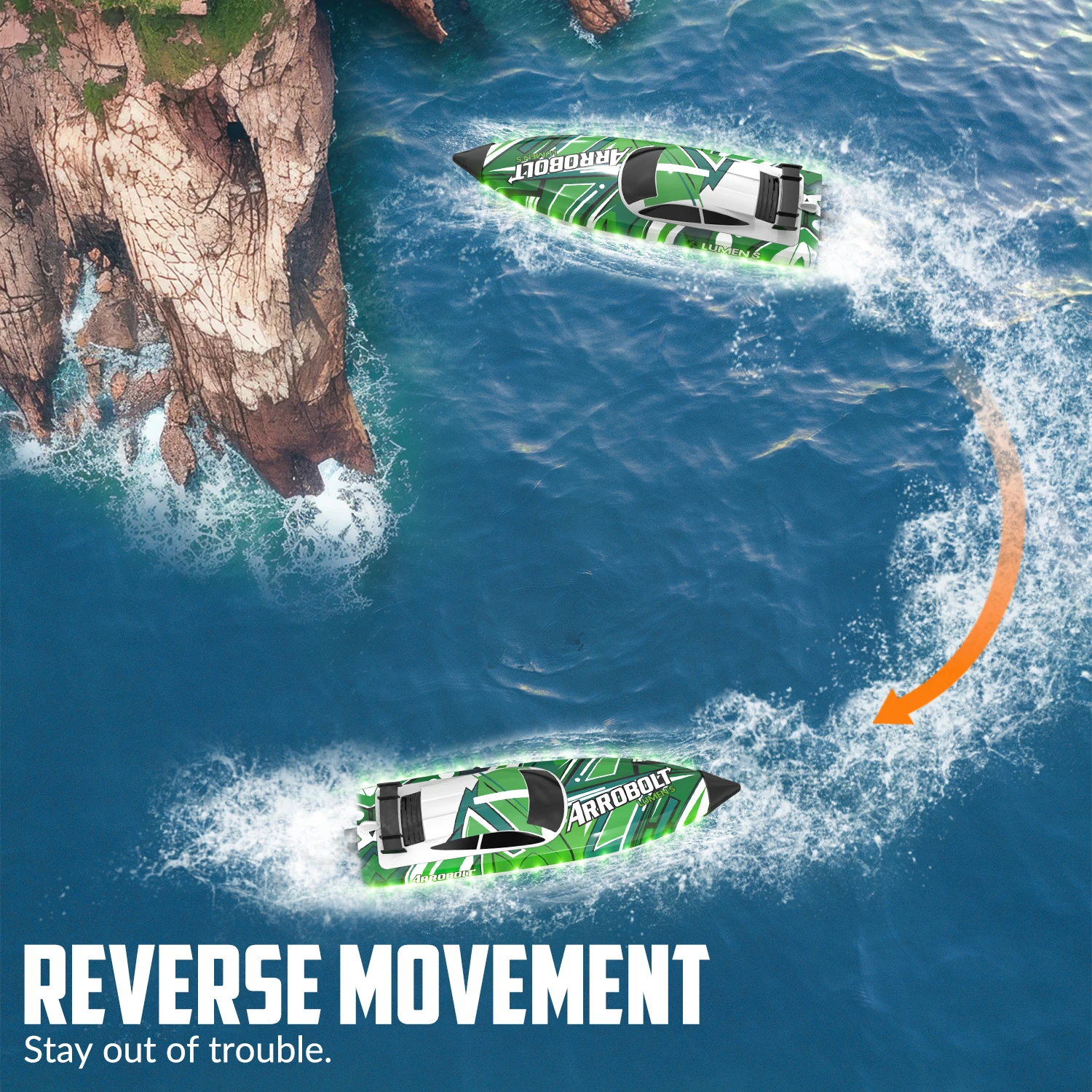 Bateau RC Volantexrc 2.4G 50 km/h étanche rapide