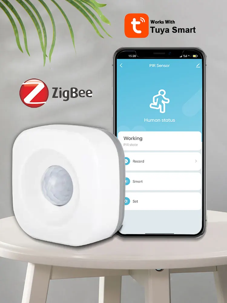 Tuya Zigbee Sensor de Movimento Parede Ceilling Montagem aa Bateria Minutos Atraso Inteligente Cenário Link com Dispositivos Casa Inteligente Sensores