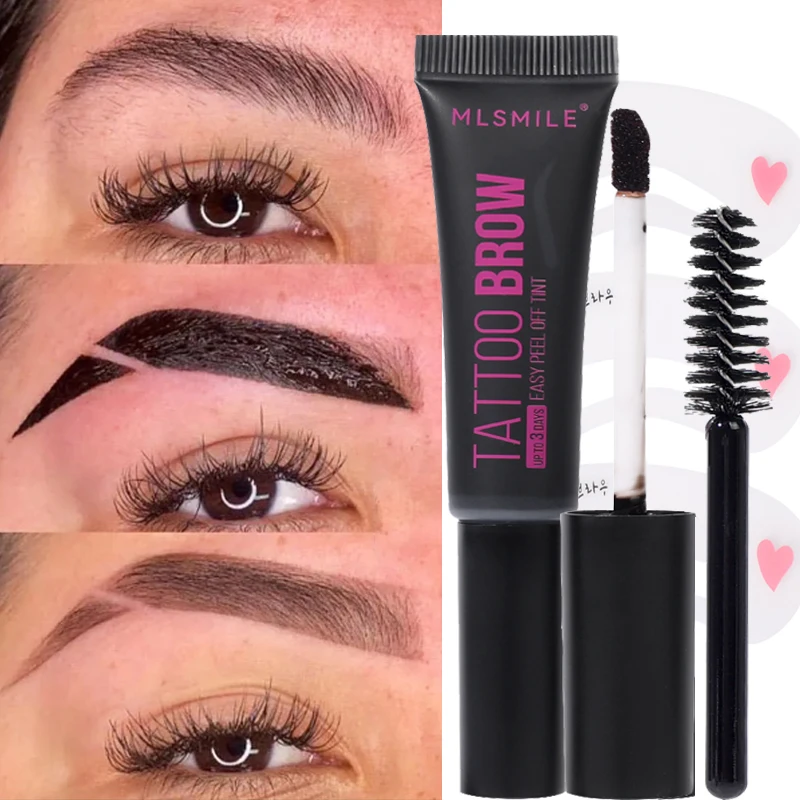 

Waterproof Peel Off Eyebrow Gel Cream Set Semi-Permanent Eyebrow Makeup Tattoo Tint Long Lasting Dye Eyebrow Gel Cream Cosmetics