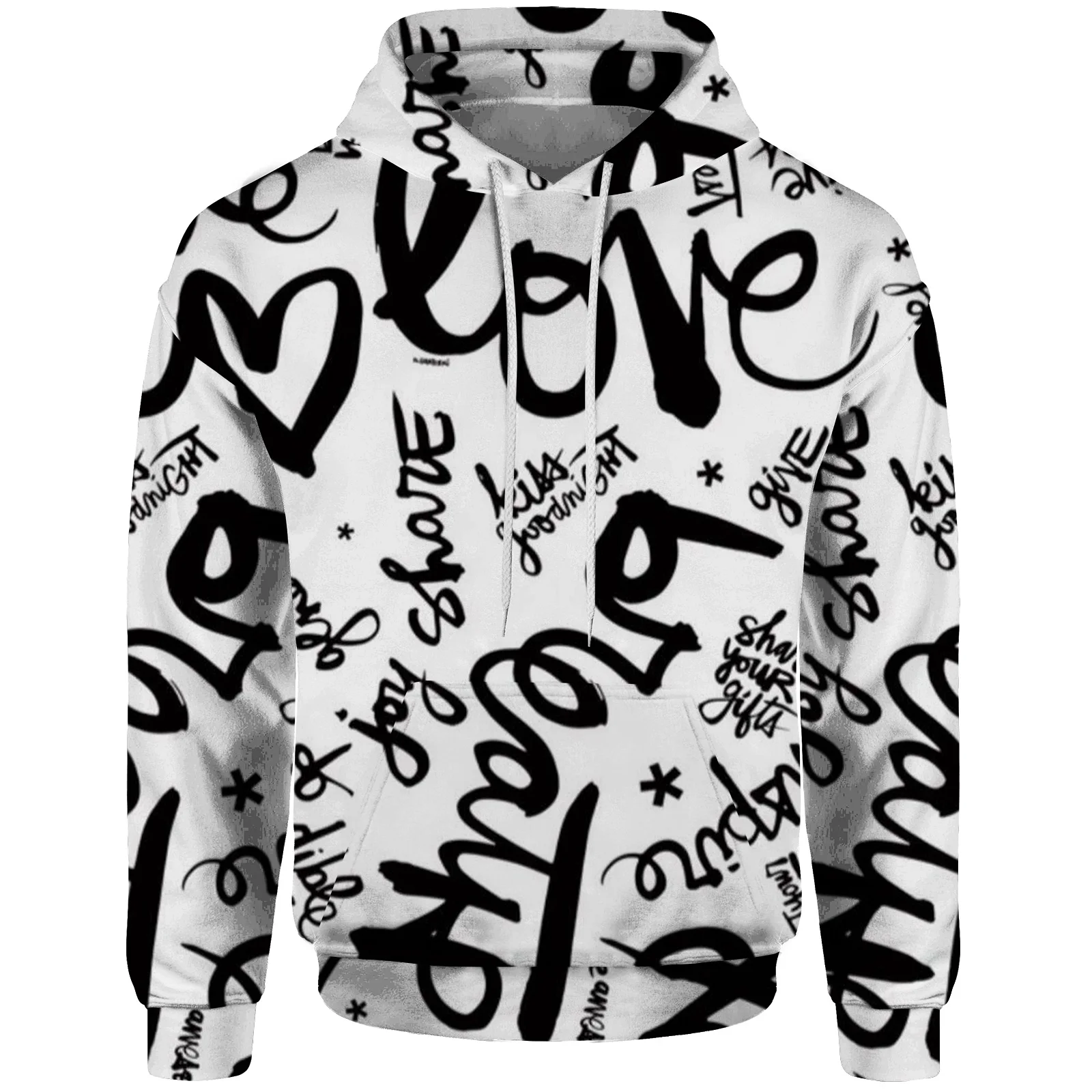 thumbnail image 1 of Sudadera casual de tendencia para hombre Sudadera con capucha con estampado de texto para hombre de moda Ropa cómoda y versátil para hombre, 1 of 5