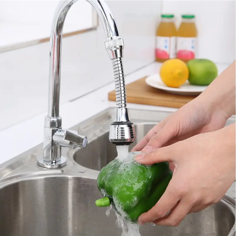 Kitchen Faucet Stainless Steel Adapter Bathroom Sink High-Pressure Water-Saving Power Saving 360 Degree Rotation Spray 1pc