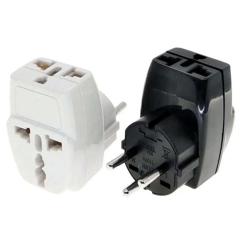 3 In 1 Israeli Electrical Plug Adapter Universal Outlet Socket Ac250v 10a Max Electrical