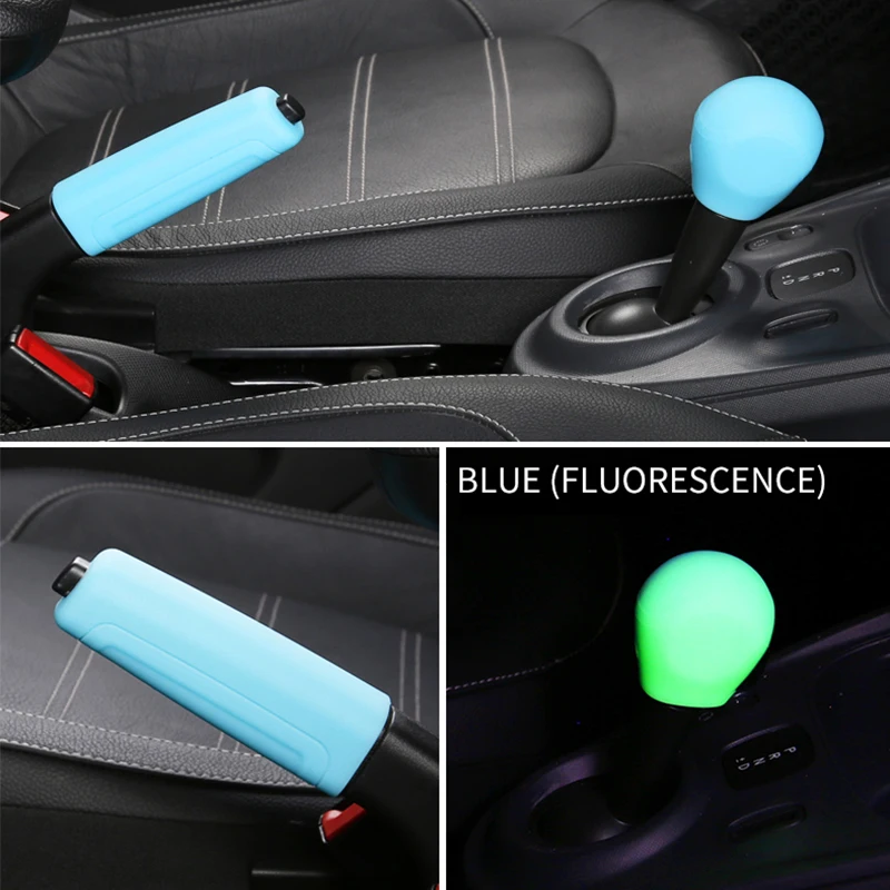 Silicone Car Handbrake Covers Auto Gear Head Shift Knob Cover Non Slip Protective Case Skin for Smart 453 Fortwo Forfour