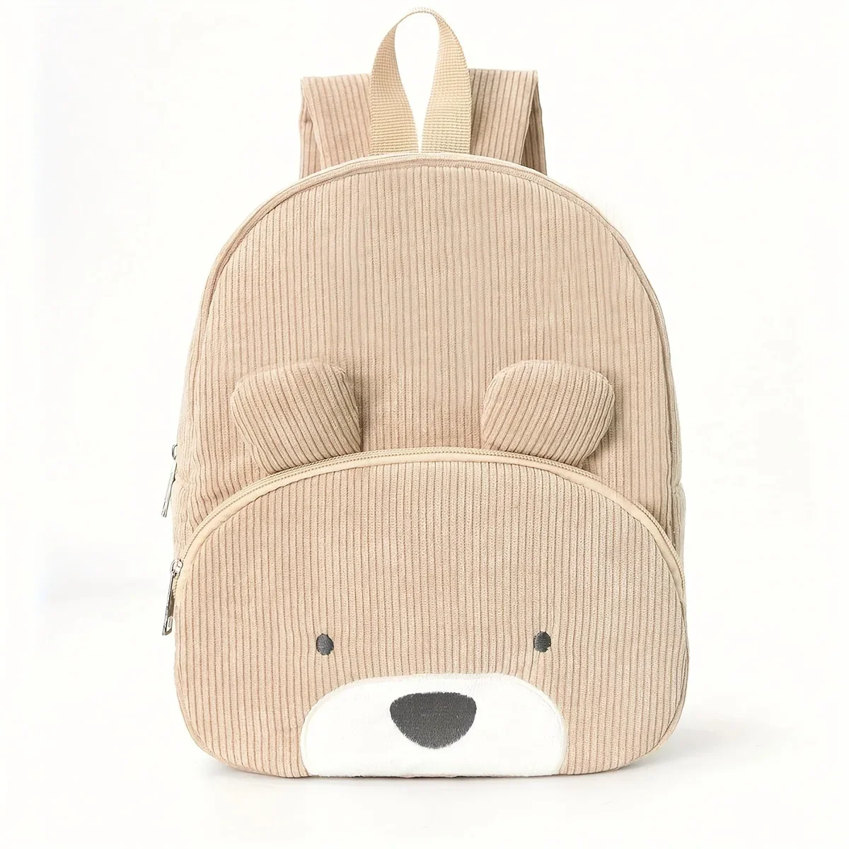 Korean Canvas Kids Backpack Corduroy Children's Handbags for Girl Kindergarten Boy Schoolbag Cartoon Bear Fox Toddler Bag 2024 2