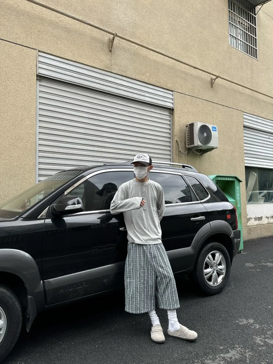 남성용 레트로 체크무늬 얇은 크롭 팬츠 여름 시원한 남자 반바지 와이드 레그 캐주얼 하의 남성 하이웨이스트 하프 팬츠