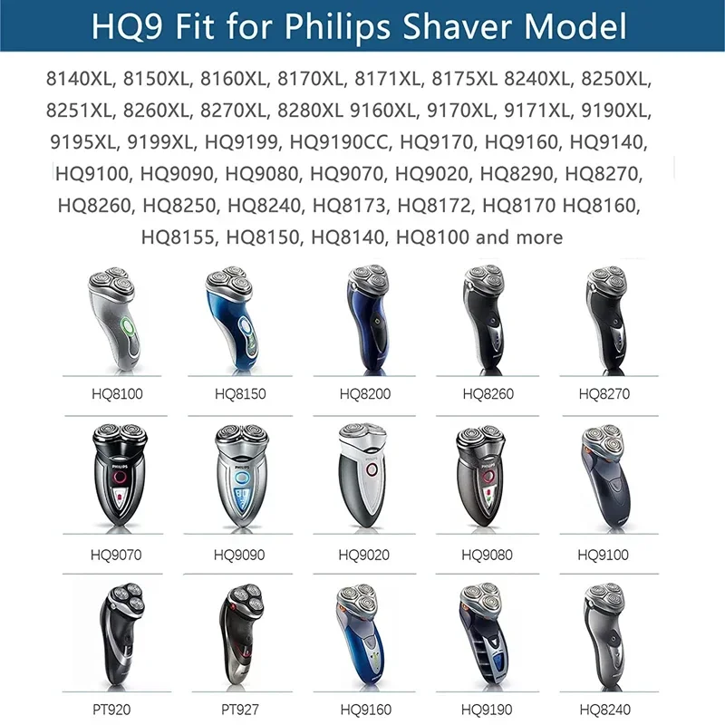HQ9 Replacement Head Blades for Philips Norelco Shaver HQ9 HQ9070 HQ9080 HQ8240/8260 PT920 8140XL 8150XL 8160XL 8170XL Razor electric shaver head