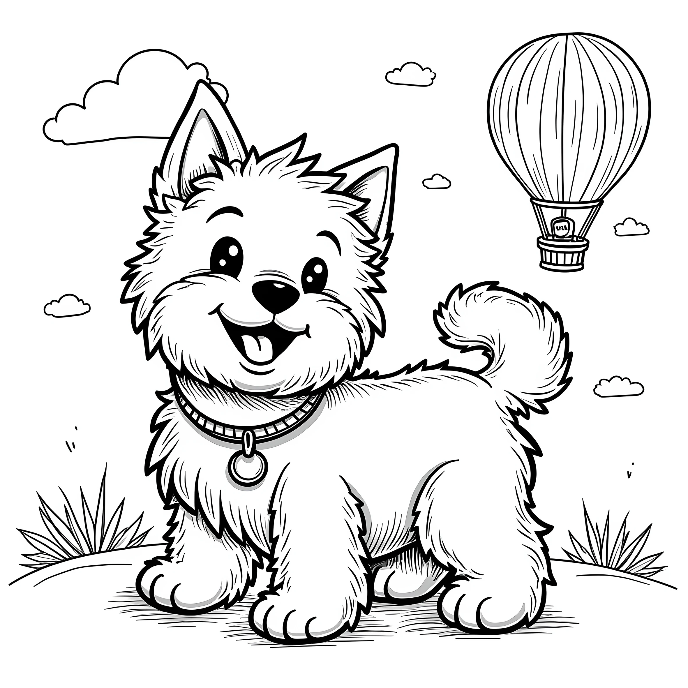 CUTE DOGS Bold-easy Patterns Coloring Book for Adults Cute Drawing Book Perfect Gift for Party and Birthday 4
