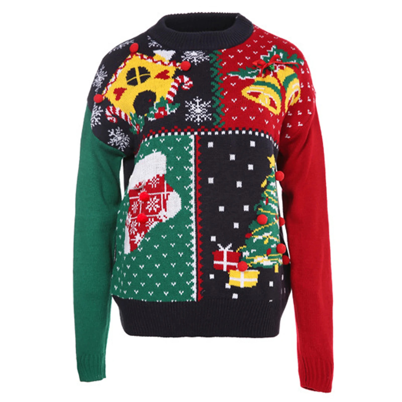 

Woman Christmas Theme Knitwear 4 Size to Choose S/M/L/XL Suitable for Friends Gathering Wear