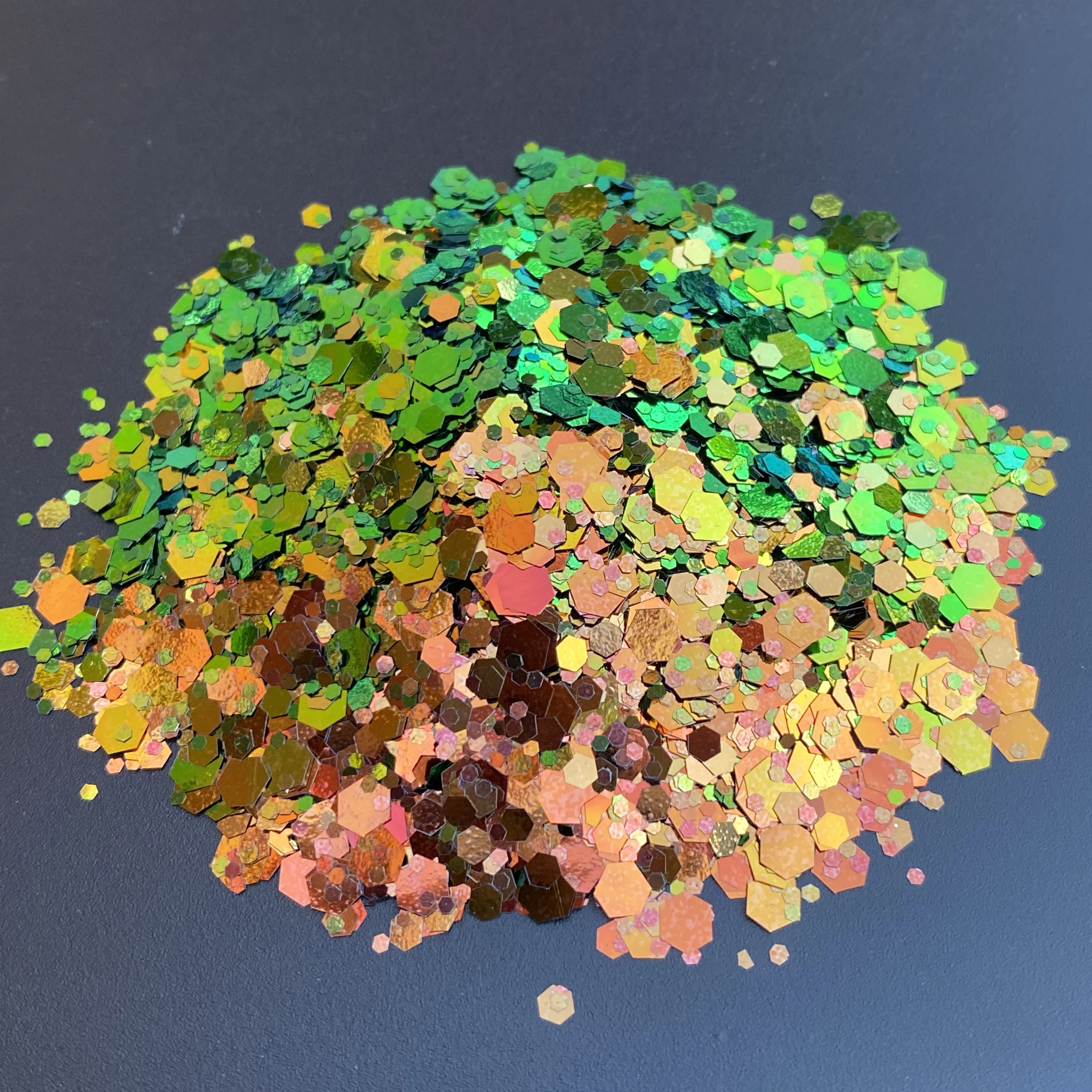 10g/Bag Rainbow Chameleon Nail Sequins Hexagon Holographic Chunky flakes Glitter for Decoration