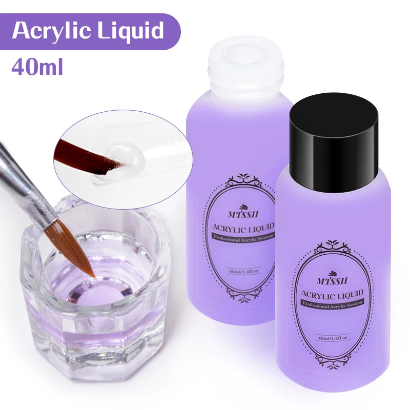 

Mtssii 40ML Acrylic Liquid Monomer For Nails Art Carving Extension Dipping Powder Nail Acrylic Crystal Liquid Manicure Tool