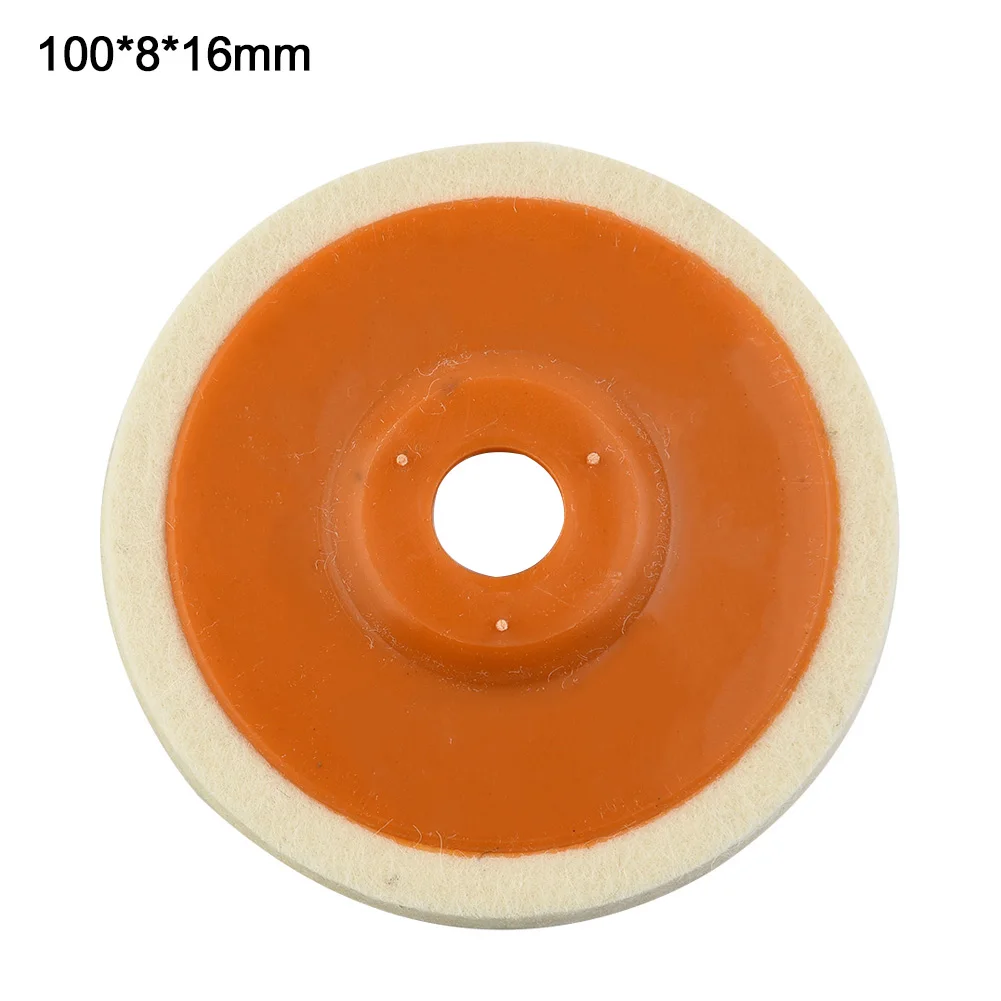 4 Inch Wool Polishing Wheel Round Polishing Pad For Gringding Glass Scratches Stainless Steel Furniture Ceramics Abrasive Tool 6mm shank vacuum brazed diamond burr head grinding rotary file 8 25mm for stone steel stainless steel ceramics polishing tool