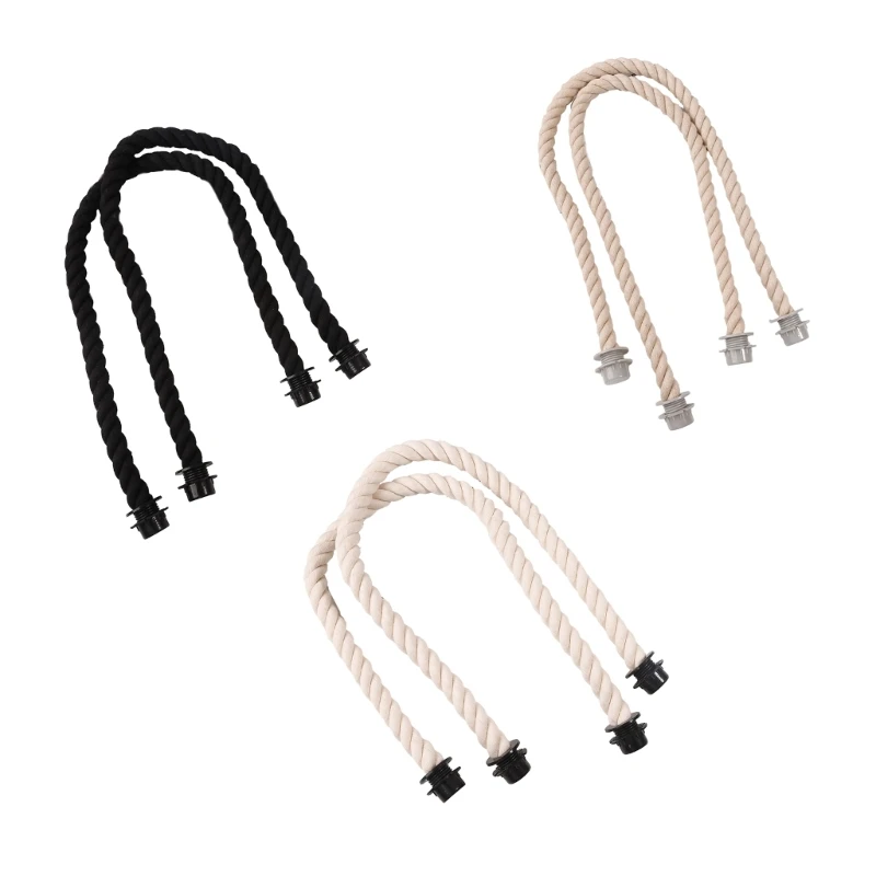 

1 Pair Durable Rope Handle with Canvas Insert, Handbag Strap Replacements