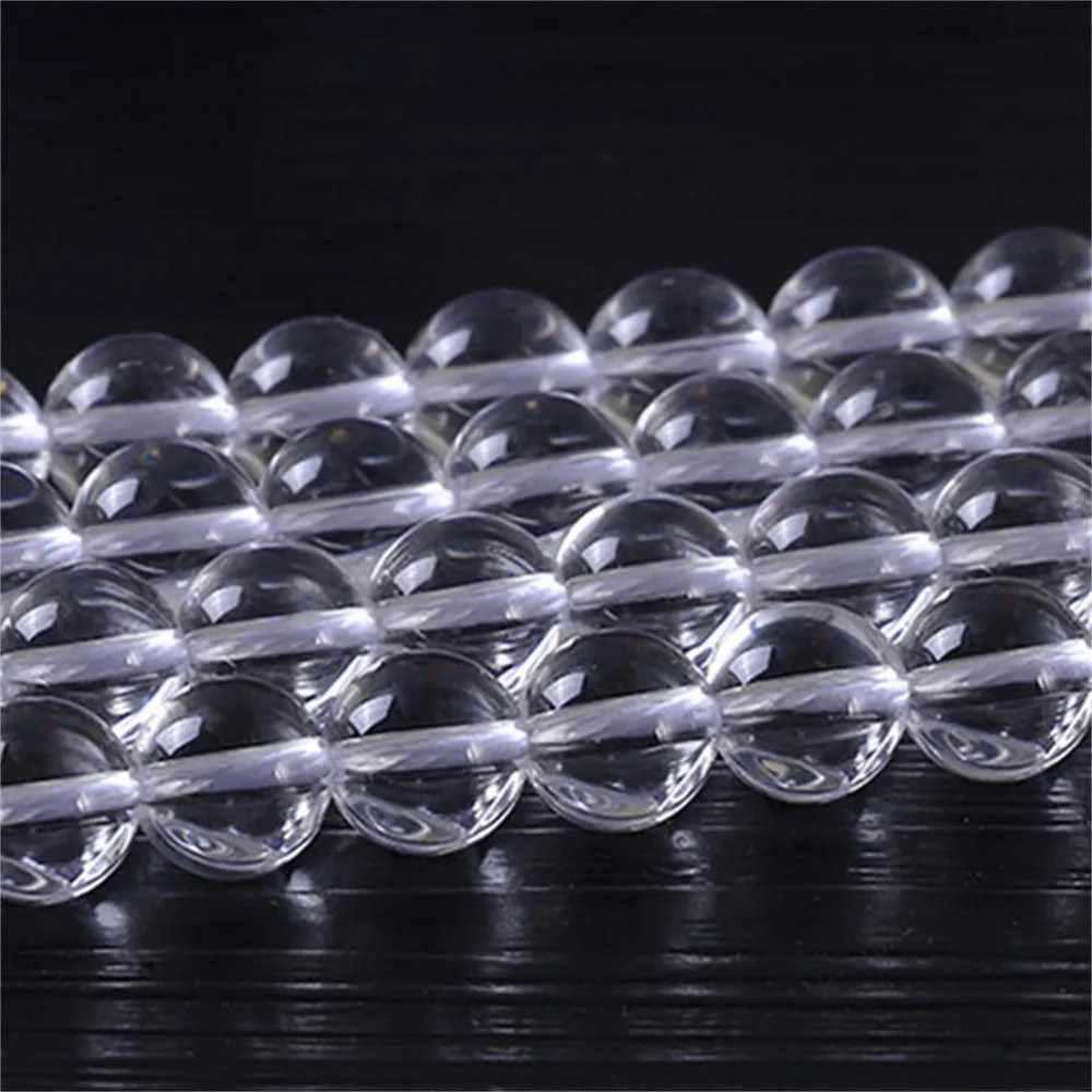

4-12mm Natural Transparent White Crystal Loose Beads For Jewelry Making DIY Jewelry Necklace Bracelet Handmade Accessories