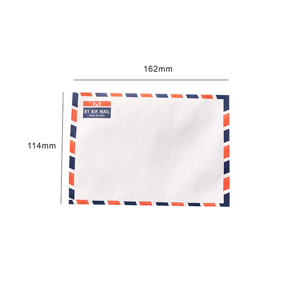 20 szt. białych kopert papierowych, białe koperty pocztowe lotnicze, koperty retro z papieru imitującego skórę bydlęcą