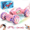 Twist RC Stunt Car With Music Led 2.4G Gesture Radio Remote Control Drift Spray Climbing High Speed Car Toys Gift for Kids Boys 1