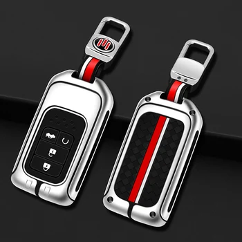 Portachiavi con copertura a distanza per auto in metallo Shell Fob per Honda CR-V CRV Accord Odyssey Civic XRV Vezel Jade Crider Fit Holder accessori - Portachiavi con copertura a distanza per auto in metallo Shell Fob per Honda CR V