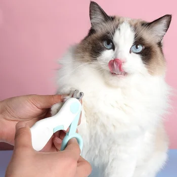 LED Light Cat Dog Nail Clipper Cutter Professional Pet Claw Trimmer with Safety Lock Puppy Kitten Animals Care Grooming Tool Kit 1