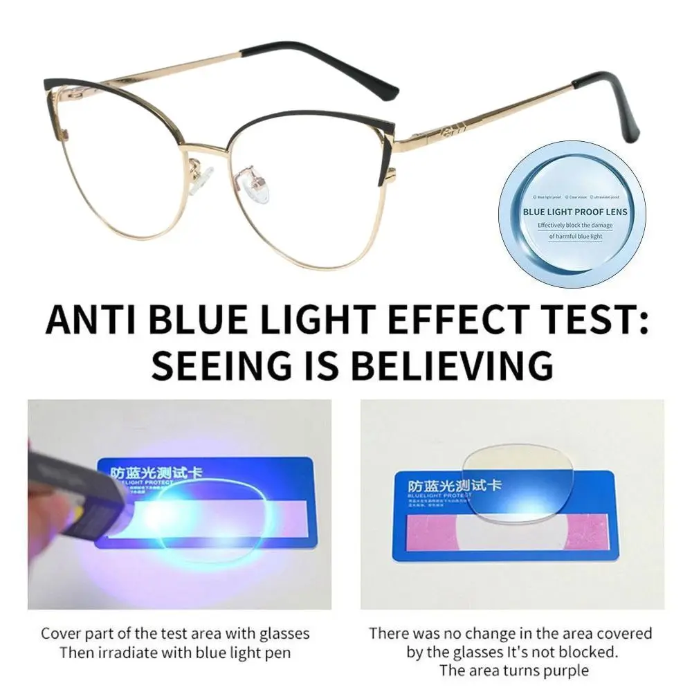 Ultralight Blue Light Blocking Metal Eyeglasses for Comfortable Eye Protection