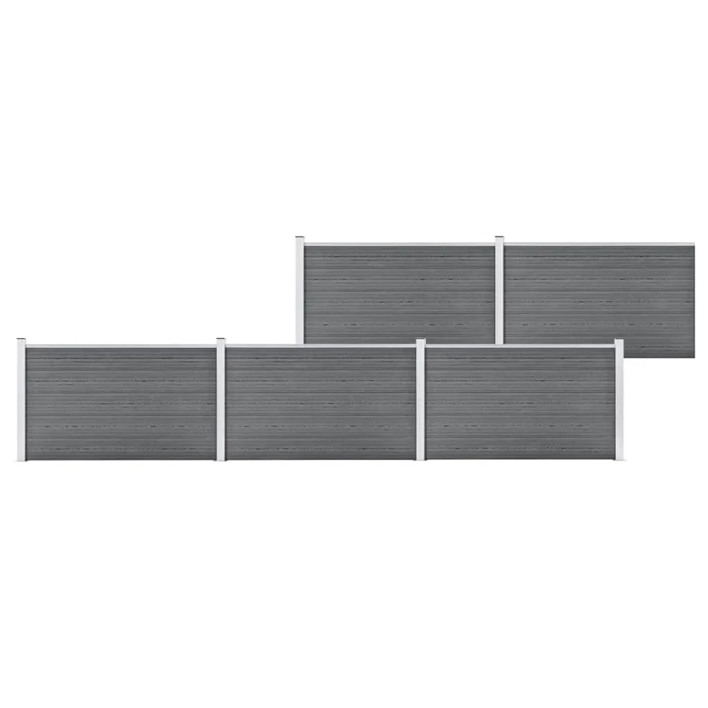 Recinzione Da Giardino Wpc Wpc X 106 Cm Pannello Di Recinzione Da Giardino Grigio Decorativo Antiruggine Barriera Per Animali Recinzioni Per Patio Cor