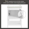 24" Bathroom Vanity with Sink, Sink Cabinet with Rectangular Ceramic Basin, Vanities Cabinet with 2 Doors and 1 Open Shelf,White 6