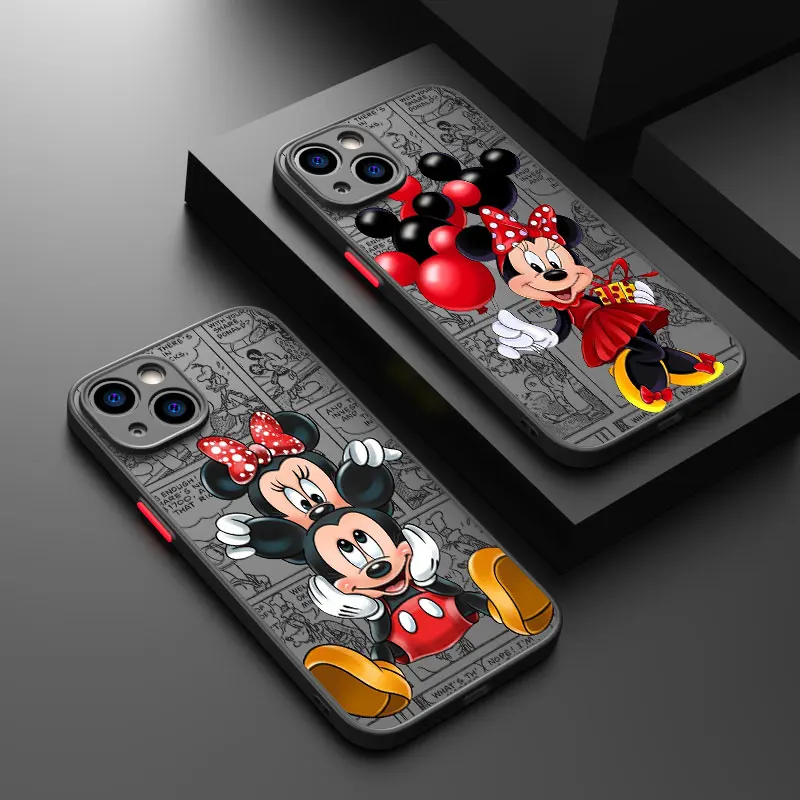 Custodia Disney Mickey Minnie Per Samsung Galaxy S9 Plus S23 5G S22 S8 Note 20 Ultra Note 10 Plus 8 9 Cover Opaca Antiurto